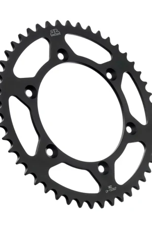JT SPROCKETS - REAR STEEL 47T BL, 520 - Sprockets - BLACK ZINC FINISH In De Mode